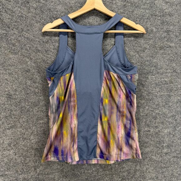 Unbranded Activewear Tank Women M Medium Blue Colorblock V-Neck Sleeveless - Picture 2 of 7